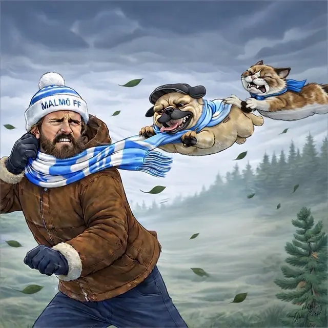 En Snapphane som Spanar - Vind, vind och lite mera vind.