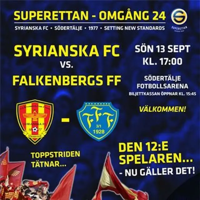 Inf&ouml;r: Syrianska - Falkenberg