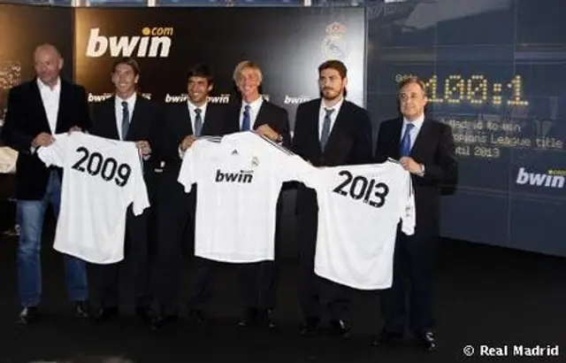 Real Madrid f&ouml;rl&auml;nger med Bwin