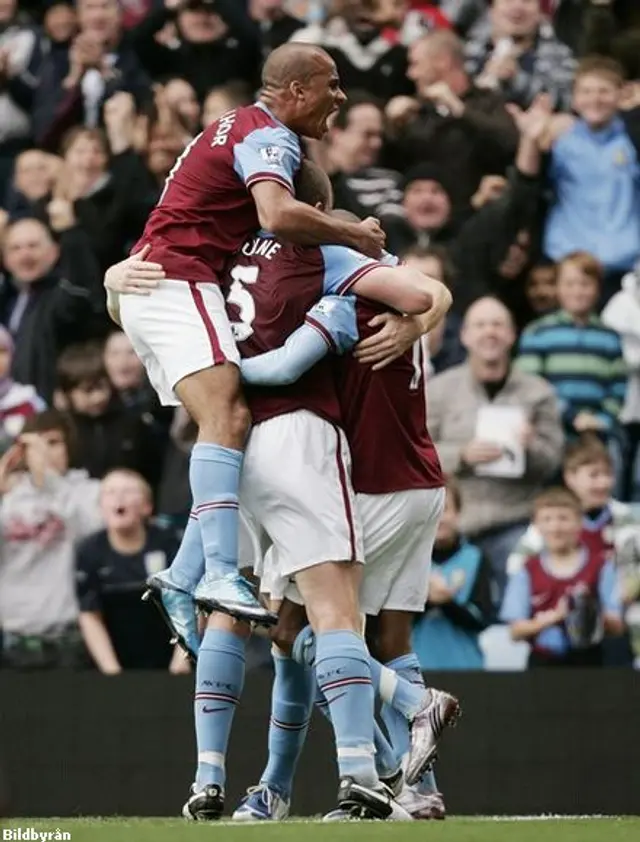 Officiella startelvor West Ham - Aston Villa