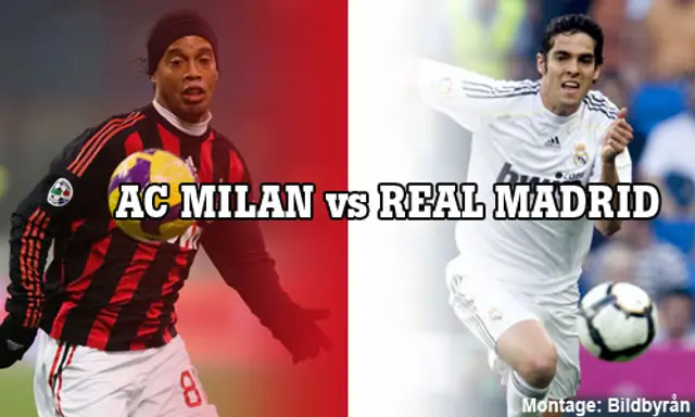 Officiella startelvor Milan - Real Madrid