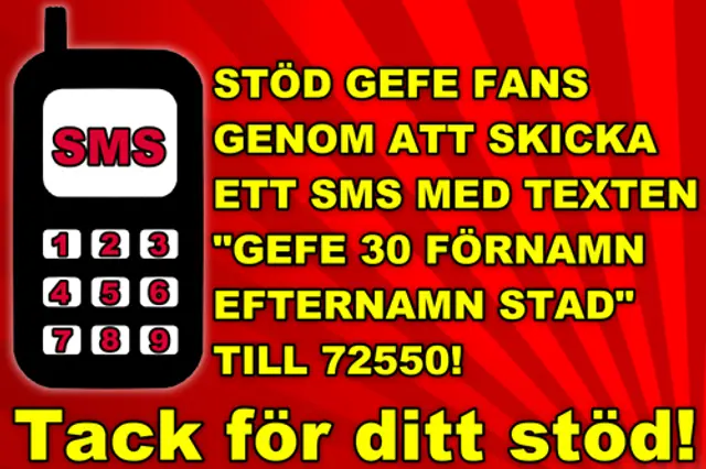 St&ouml;d Gefe Fans via mobilen! 