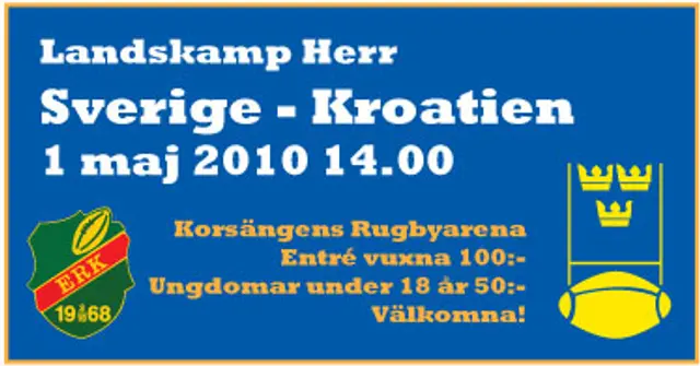 Rugby: Sverige - Kroatien