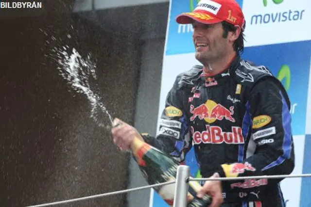 Webber körde skadad de sista racen