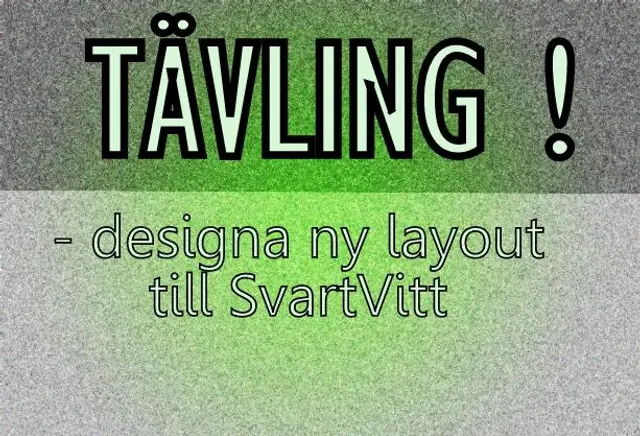 T&auml;vling: Designa SvartVitt