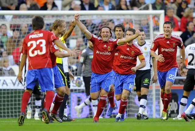 Valencia 1 - 1 Real Zaragoza; Lanzaro tvåmålsskytt