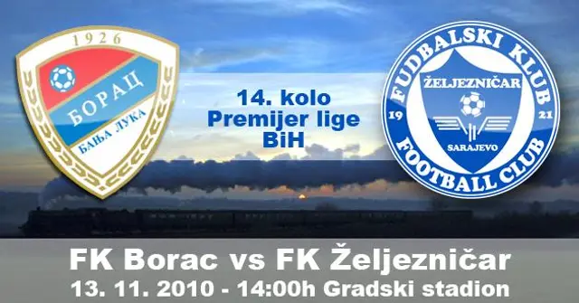 Inför: FK Borac Banja Luka - FK Zeljeznicar