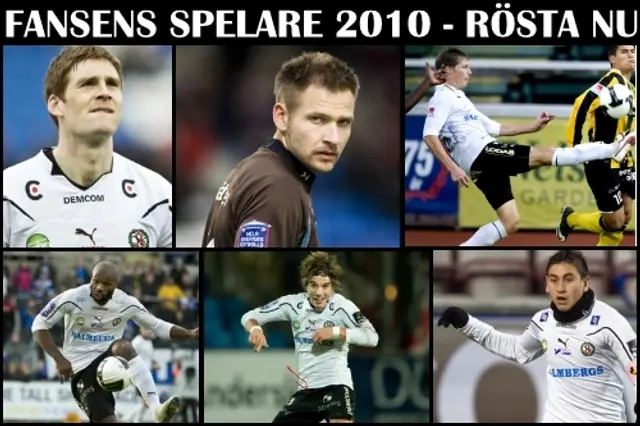 Fansens spelare 2010 - Rösta nu