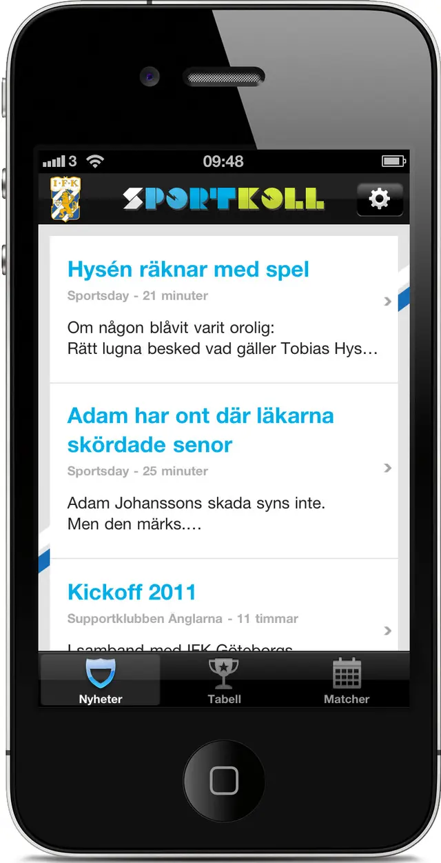 Ny Blåvitt app till Iphone