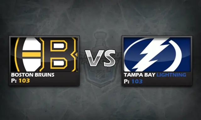 Inför Boston Bruins - Tampa Bay Lightning