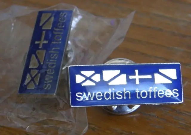 Swedish Toffees pin till försäljning