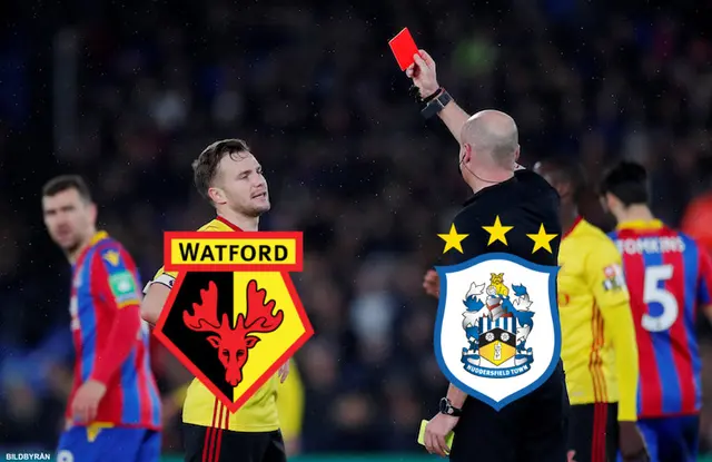 Utvisningar hämmar Watford - skralt på mittfältet