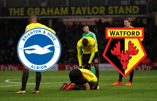 Fortsatt skarpt läge för Watford - mot likasinnade Brighton