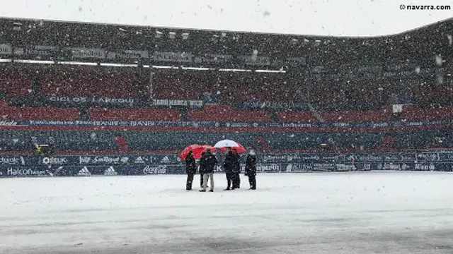 Lördagens match mot Valladolid uppskjuten på grund av snö