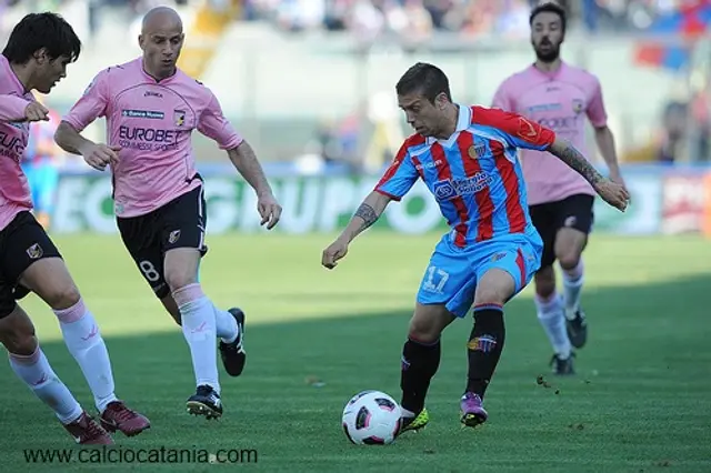 Palermo-Catania 1-1: Delad poäng i det sicilianska derbyt