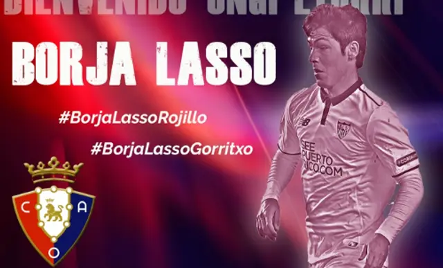 Officiellt: Borja Lasso klar för Osasuna