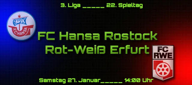 Inför FC Hansa - Rot-Weiß Erfurt