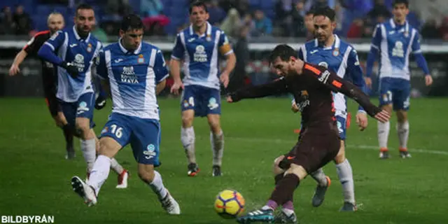 Espanyol - FC Barcelona: 1-1: Delad pott i vattensjukt derby