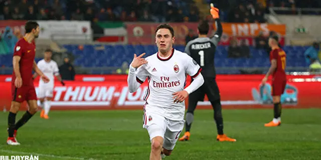 Dopopartita Roma-Milan 0-2: Milan går från klarhet till klarhet