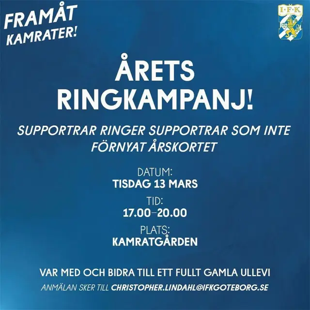 Delta i årets ringkampanj!