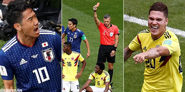 Matchfakta: Colombia - Japan 1-2