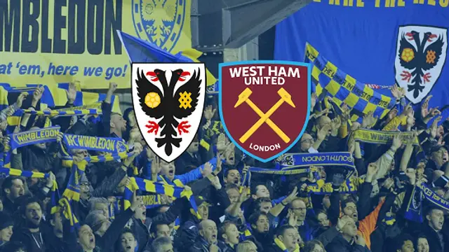 TV-Match / Pubsamling: AFC Wimbledon - West Ham (FA Cupen)