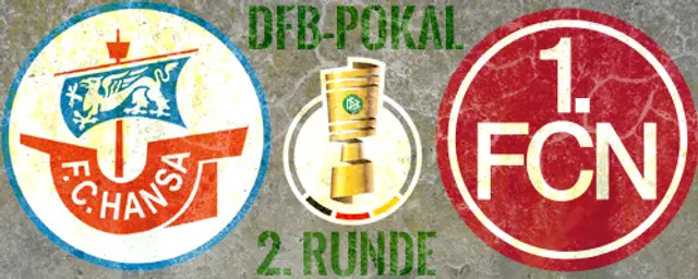 Hansa mot 1. FC Nürnberg i DFB-Pokal