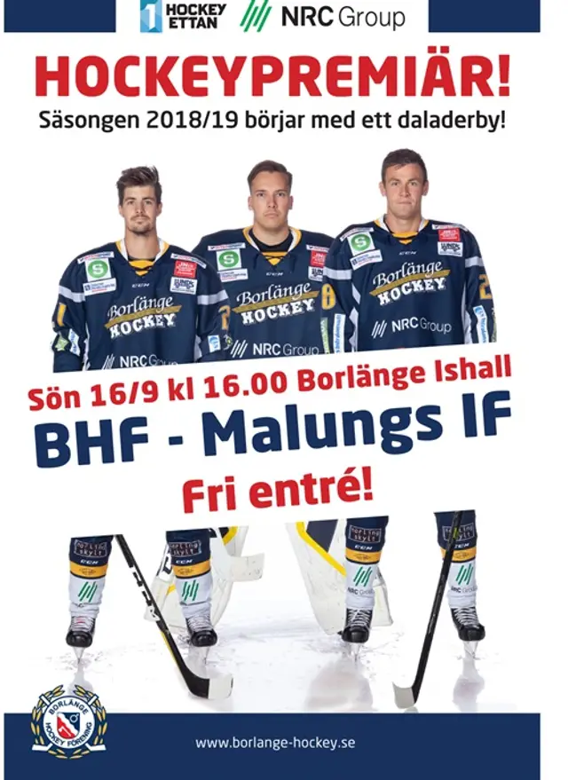 Inför Borlänge - Malung (Seriepremiär med fri entré)