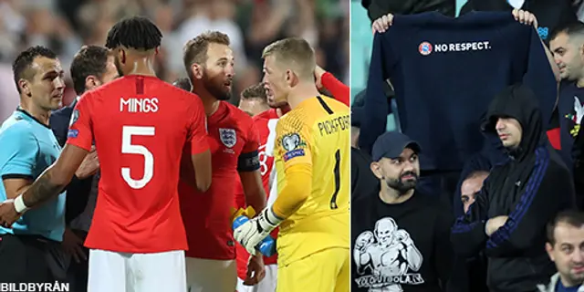 Tråkiga scener när England vann mot Bulgarien 