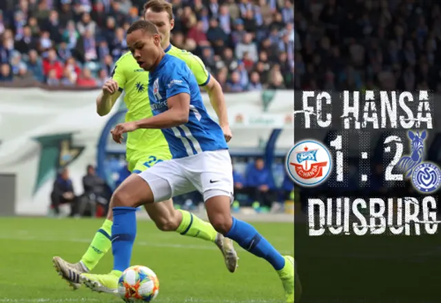 Frustrerande förlust mot MSV Duisburg