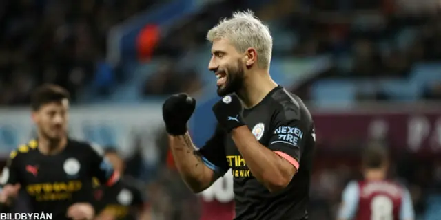 Rekordmannen Aguero glänser mot Villa