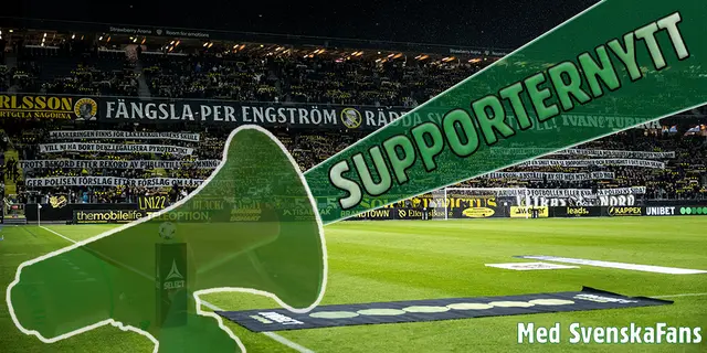 Supporternytt: AIK:are frias för Engström-banderoll, polis tror barn smugglar bengaler