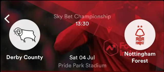 Inför Derby County - Nottingham Forest 