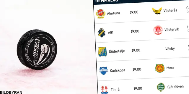 HockeyAllsvenskans spelschema klart 
