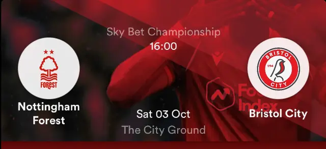 Inför Nottingham Forest - Bristol City