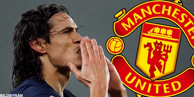 Edison Cavani skriver på för Manchester United