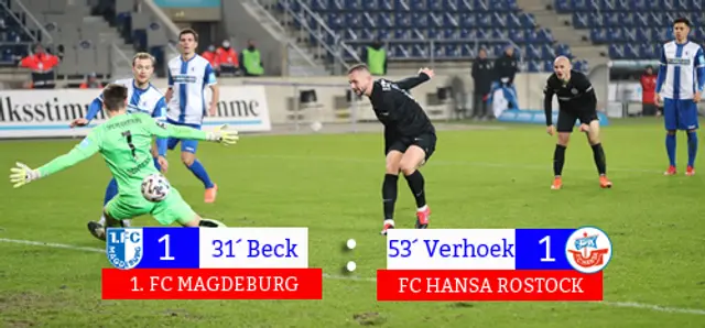 1 - 1 borta mot 1. FC Magdeburg