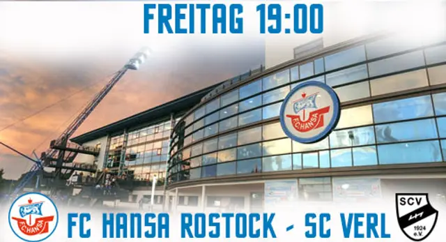 Ikväll: FC Hansa Rostock - SC Verl