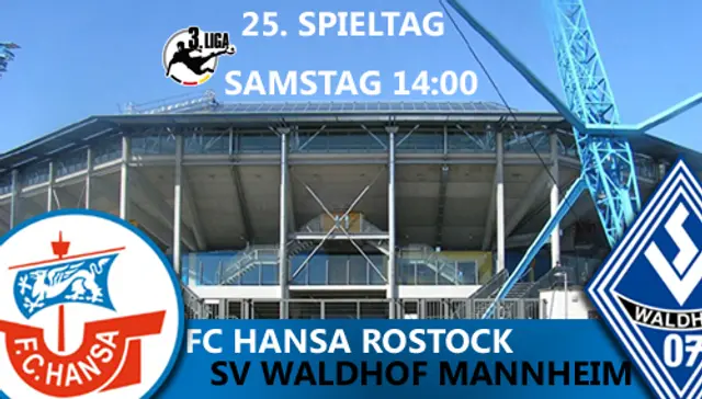 FC Hansa Rostock tar emot Waldhof Mannheim