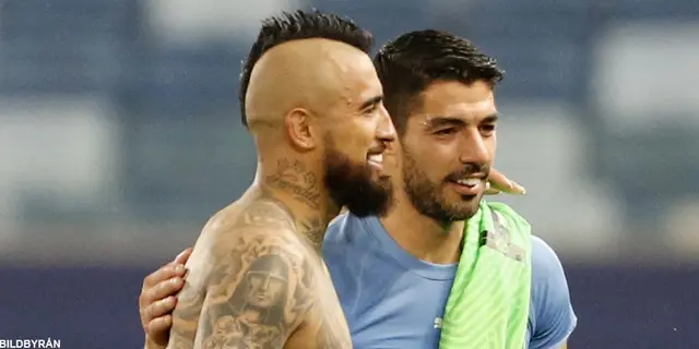 Uruguay gjorde till slut mål, via Arturo Vidal