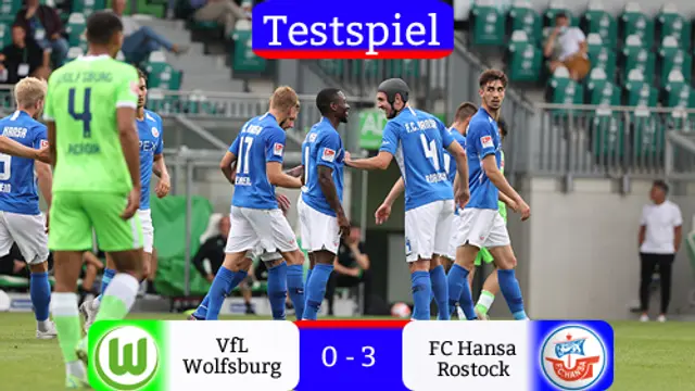 Hansa slog VfL Wolfsburg med 3 - 0