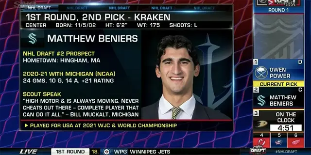 Matthew Berniers draftad