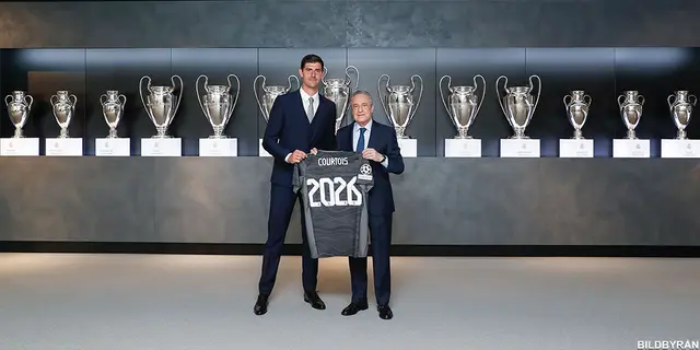 Officiellt: Courtois förlänger med Real Madrid