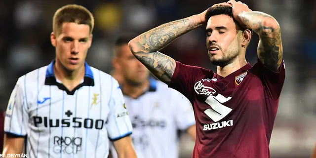 Torino - Atalanta 1-2: Blytung förlust för Torino