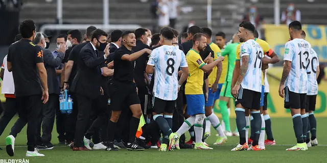 Skandalscener i VM-kvalet - Brasilien mot Argentina avbruten