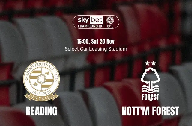 Inför Reading FC - Nottingham Forest FC