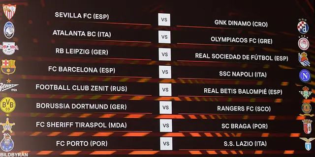 Olympiakos ställs mot Atalanta i Europa League och PAOK mot Midtjylland i Conference League