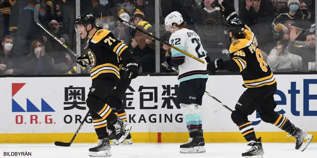 Joonas Donskoi första Kraken mål räckte inte mot Boston Bruins 