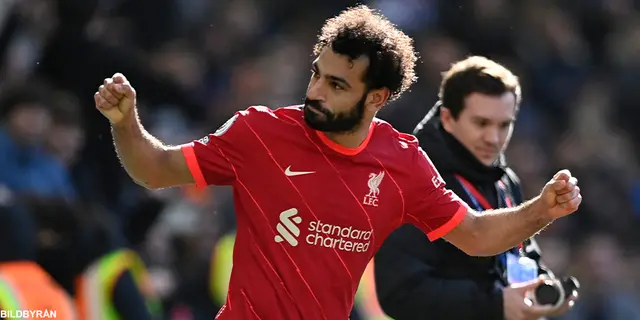 Brighton & Hove Albion - Liverpool 0-2: Salah med sitt tjugonde ligamål 