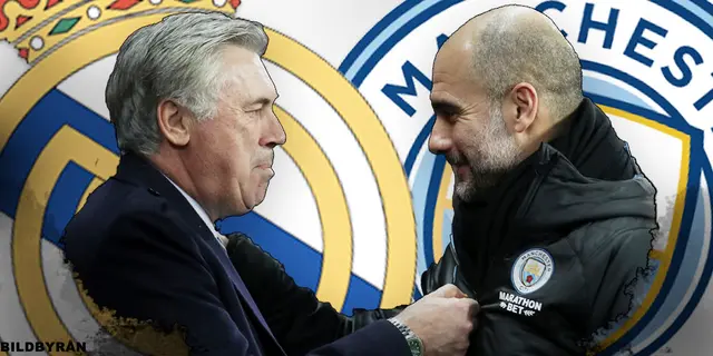 Tränare och spelare inför Manchester City - Real Madrid